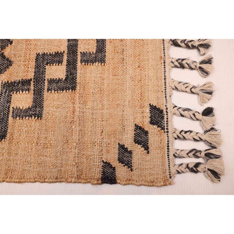ECARPETGALLERY Flat-Weave Palas Denizli Tan Jute Kilim - 5'4 x 7'8