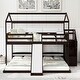 preview thumbnail 3 of 7, Innovative Full-Twin Bunk Bed with Slide, Storage Stairs, and Built-in Drawer