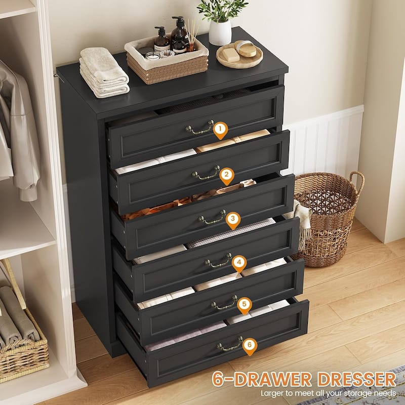 Farmhouse Drawers Dresser for Bedroom Storage Dressers Organizer