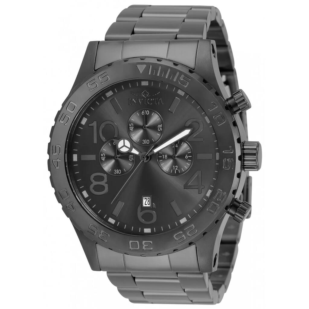Invicta Men's 1272 Specialty Quartz Chronograph Gunmetal Dial Watch