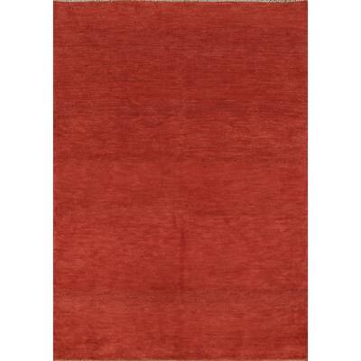 Gabbeh Modern Rug Hand-Knotted Bedroom Wool Carpet - 3'11" x 6'0"