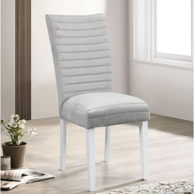 Staccato Grey and White Upholstered Counter Height Stools (Set of 2)