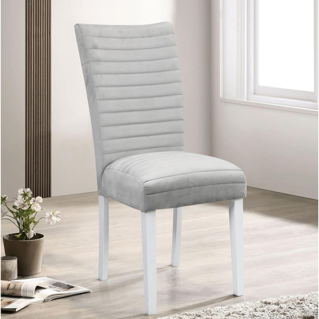 Staccato Grey and White Upholstered Counter Height Stools (Set of 2)