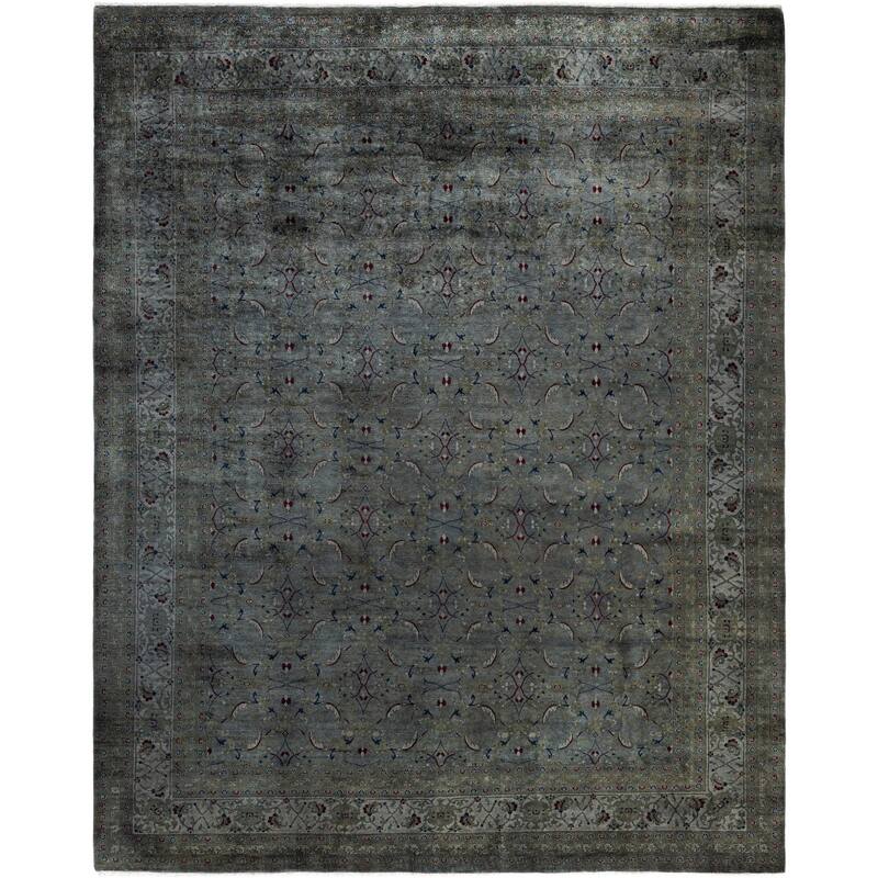 Overdyed One-of-a-Kind Hand-Knotted Area Rug - Gray - 8' 3" x 10' 1"