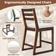 preview thumbnail 7 of 29, Rustic Patio Bar Set, 5-Piece Outdoor Furniture with Ergonomic Chairs and Solid Wood Tabletop