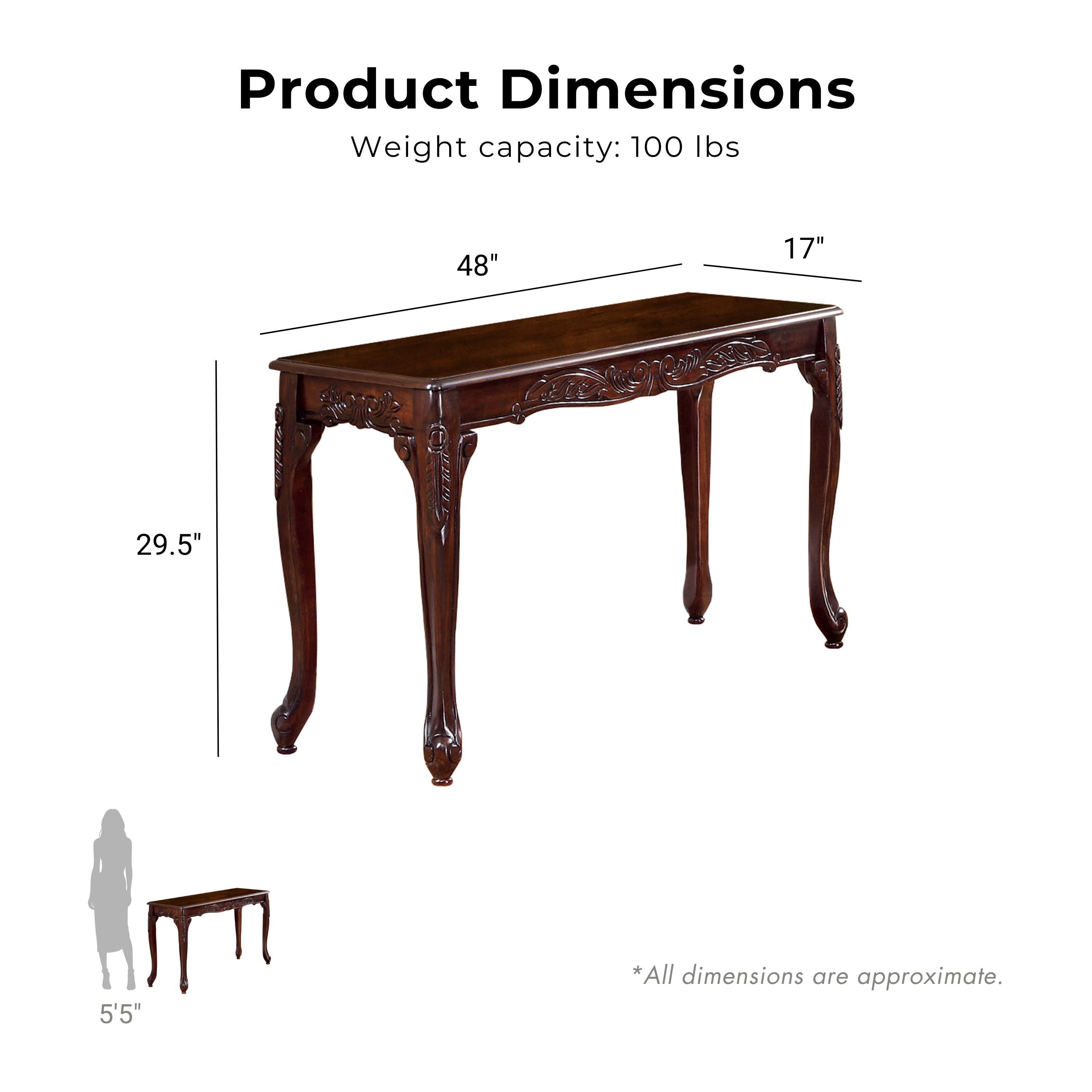 Furniture of America Nist Traditional Cherry 48-inch Solid Wood