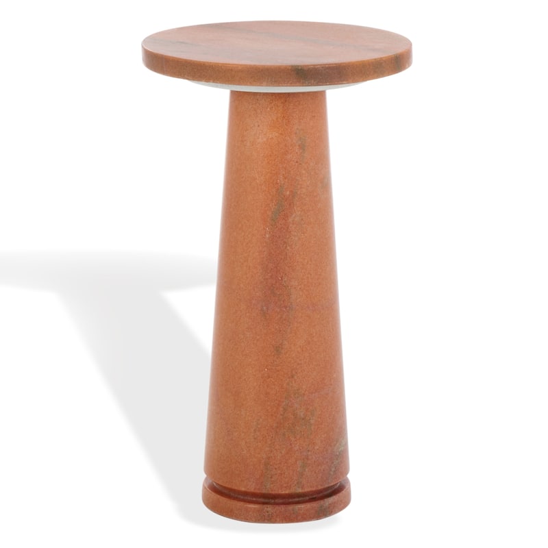 SAFAVIEH Couture Valentia Round Marble Accent Table - 10" W x 10" D x 18" H