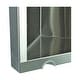 preview thumbnail 7 of 10, Corner Medicine Cabinet Infinity Stainless Steel 23.6" x 11.8" with Mirror Triple Shelf Opens Left to Right
