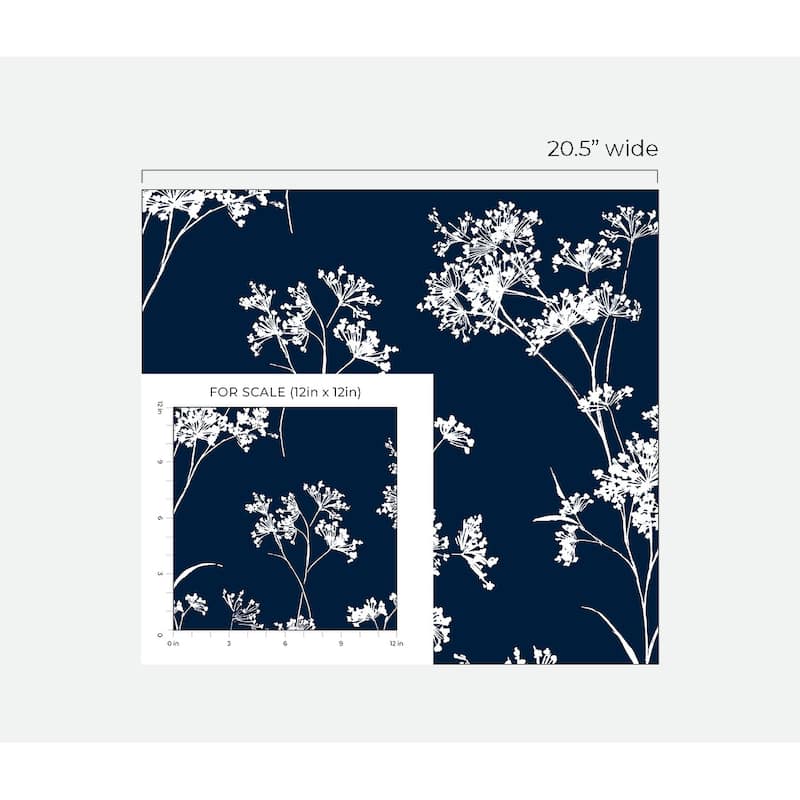 Luxe Haven Floral Mist Peel and Stick Wallpaper