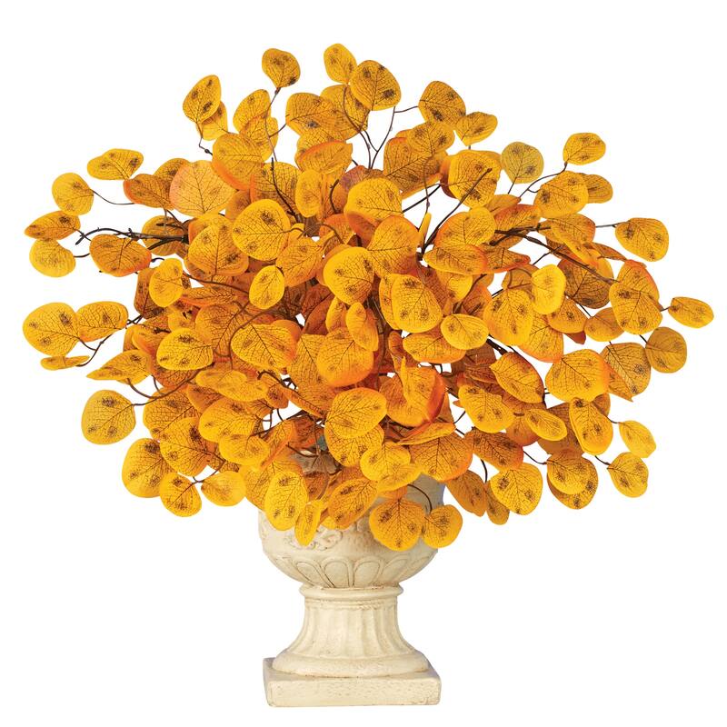 Artificial Vibrant Continus Leaves Bushes - Set of 3 - 12 x 20 x 12