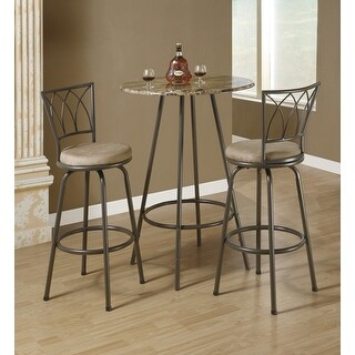 Overstock Monarch 2393 Swivel Dark Coffee Metal 43nch Two Piece Barstool (Extra Tall - Over 33 in. - Set of 2)