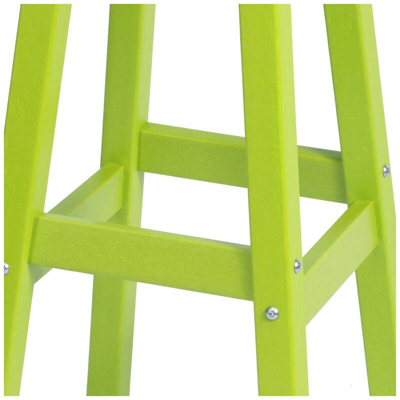 Laguna Hdpe All Weather Outdoor Patio 29" Square Bar Stool (Set Of 3)