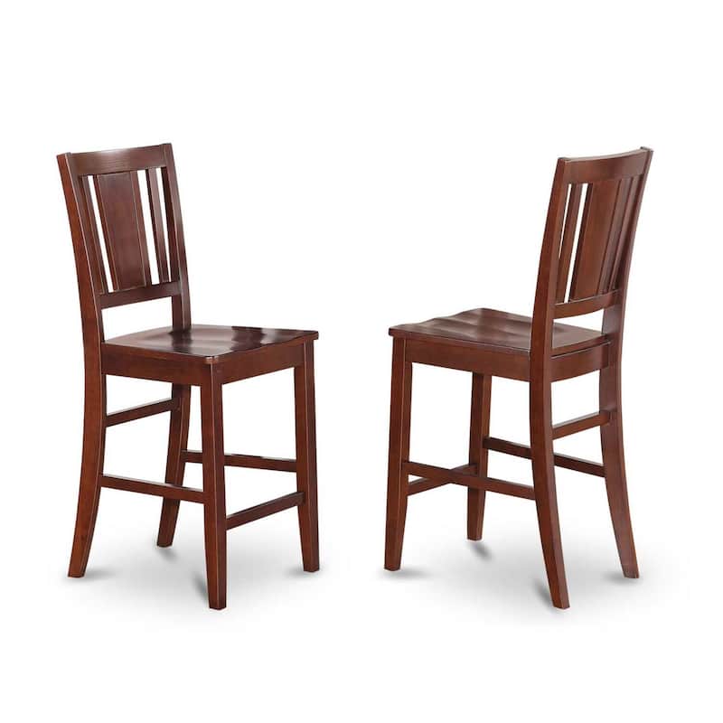 HomeStock 3-Pc Mahogany Finish Solid Wood Top - Dining Room Set - Seats 4