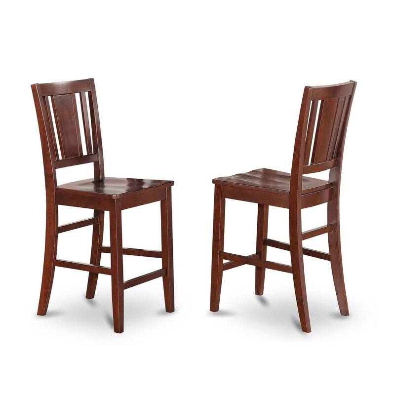 HomeStock 5-Piece Round Mahogany Finish Solid Wood Top Dining table with 4 Chairs with Lattice Back