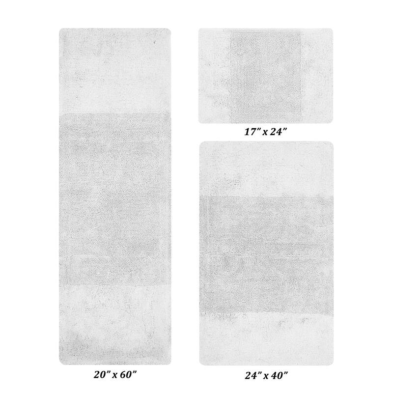 Better Trends Bath Rug 100% Cotton Water Absorbent Tufted Bathroom Rug Set for Shower, Sink Mats Machine Wash Granada Collection