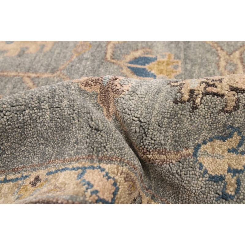 ECARPETGALLERY Hand-knotted Finest Agra Jaipur Teal Wool Rug - 9'3 x 13'1