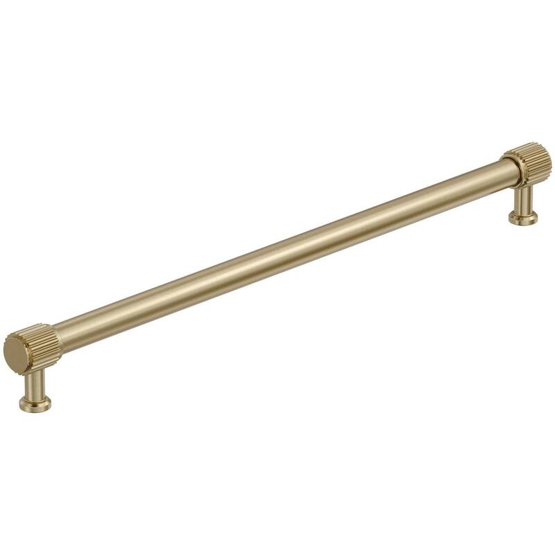 Amerock BP37809 Farewind 12-5/8" Center to Center Fluted Bar Cabinet - Golden Champagne
