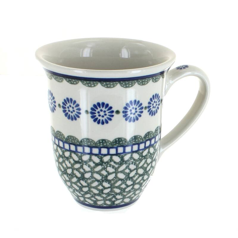 Blue Rose Polish Pottery 826 Ceramika Artystyczna Large Coffee Mug - Maia