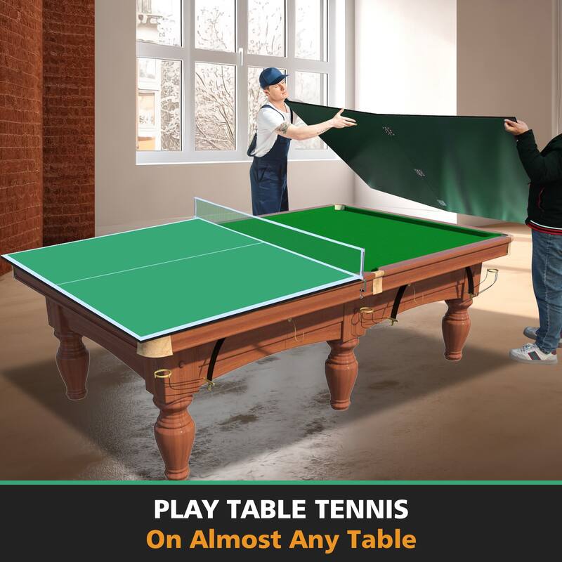 7*4ft Blue Mid-Size Ping Pong Conversion Top Foldable & Portable Table Tennis Table Top for Indoor Games