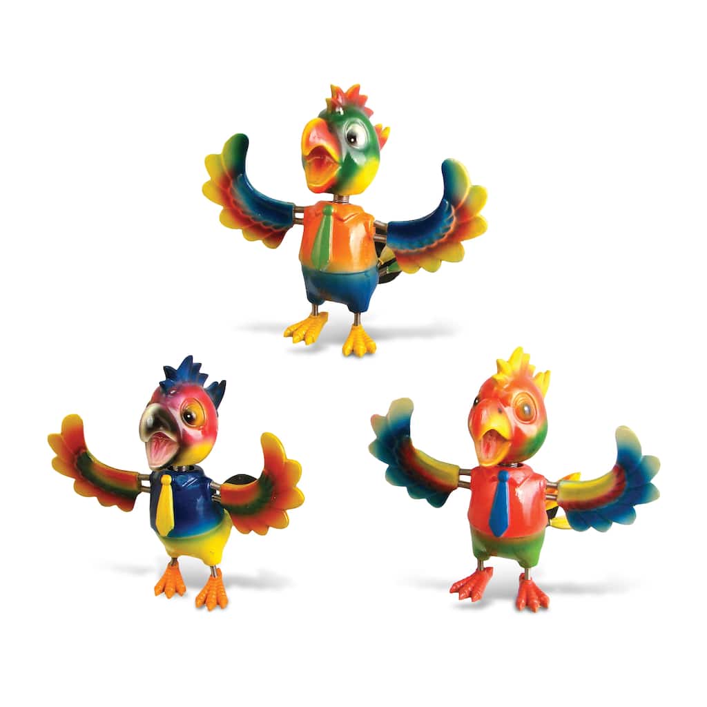CoTa Global Parrot Refrigerator Bobble Magnets Set of 3 - Multicolor