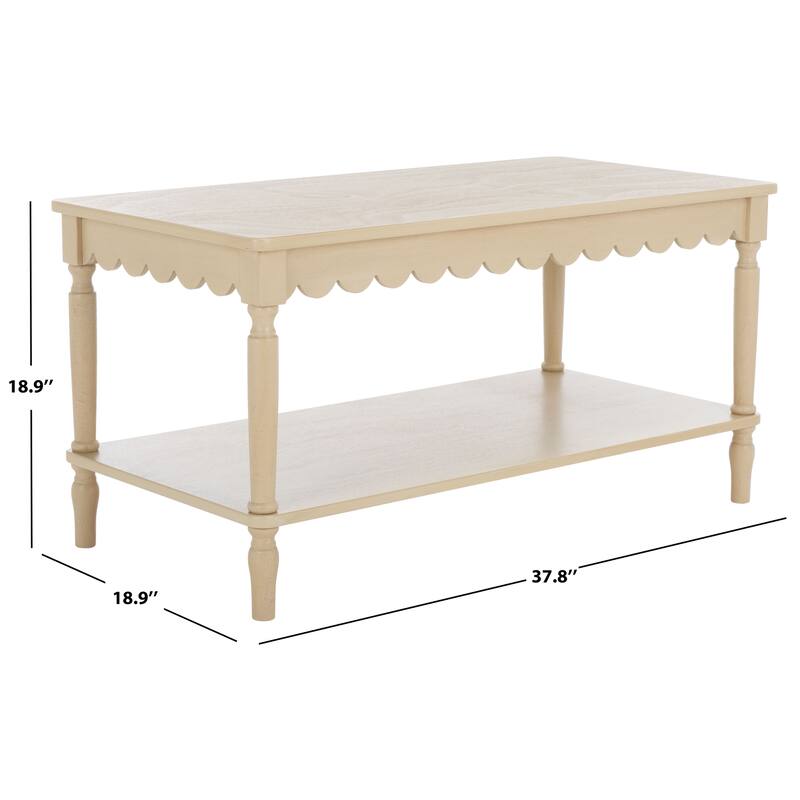 SAFAVIEH Haven Farmhouse Coffee Table - 38"W x 19"D x 19"H