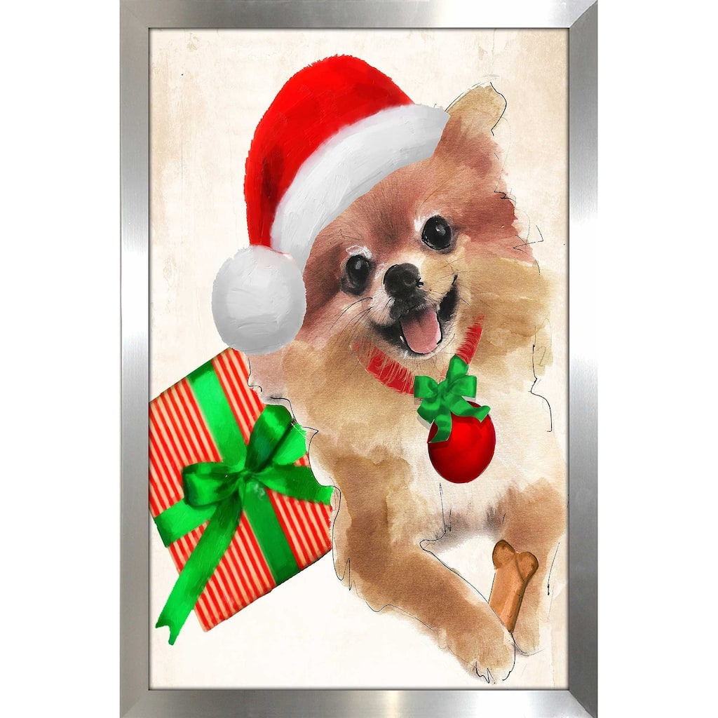"Christmas Holiday Pomeranian" by Jodi Print on Acrylic