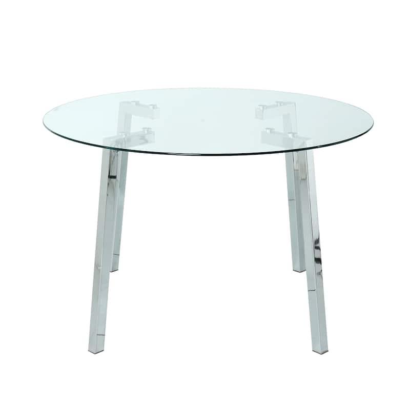 Modern minimalist ROUND glass dining table