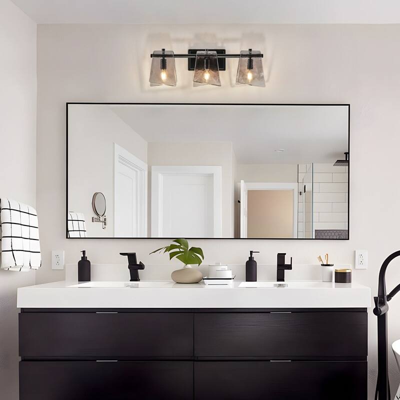 Starsky 3 - Light Modern Dimmable Gray Glass Bathroom Vanity Light