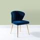 preview thumbnail 81 of 101, Luna Upholstered Tufted Back Side Chair with Goldtone Legs
