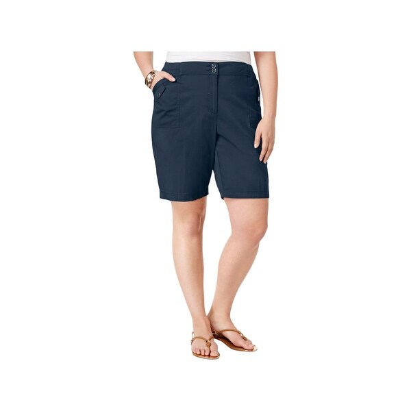 karen scott elastic waist shorts