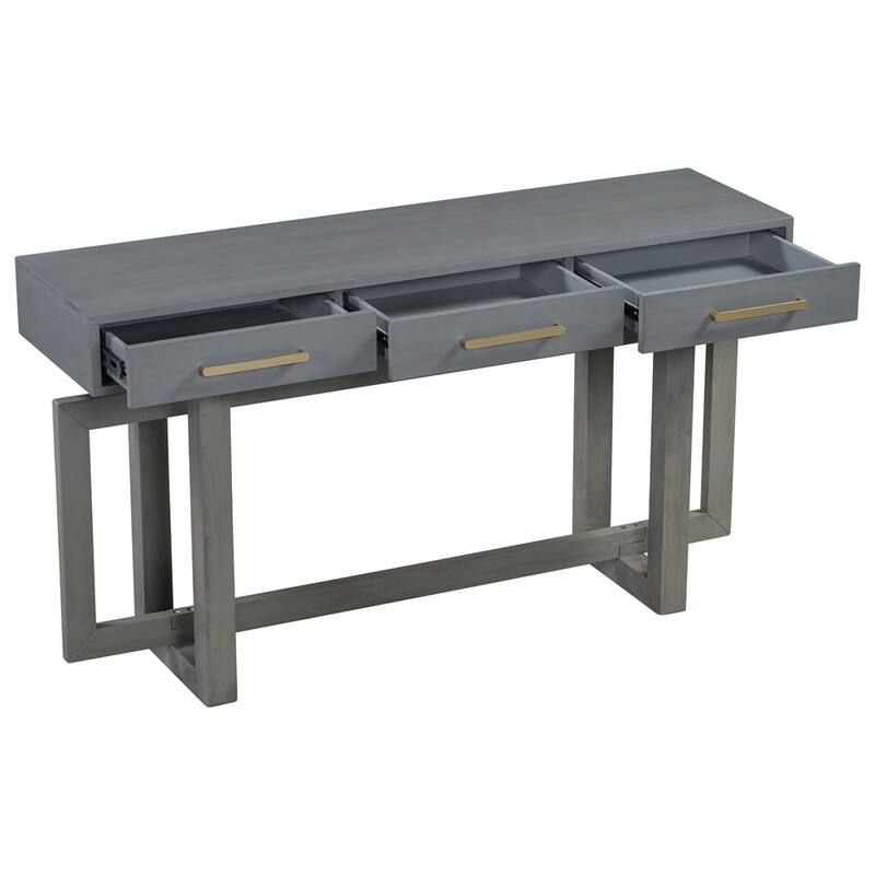 Elegant Console Table with Three Drawers,Extra Long Entryway Table