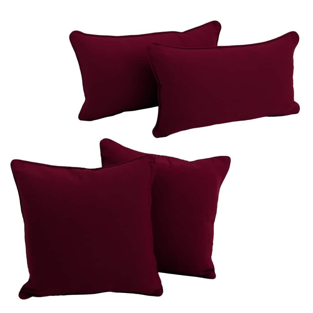 Delaney Twill 4-Piece Lumbar/Throw Pillow Set