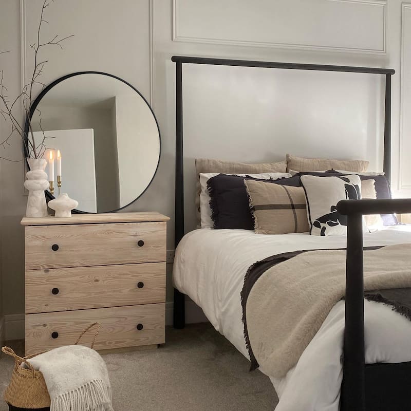 Modern Bathroom Wall Mounted Round Vanity Mirror