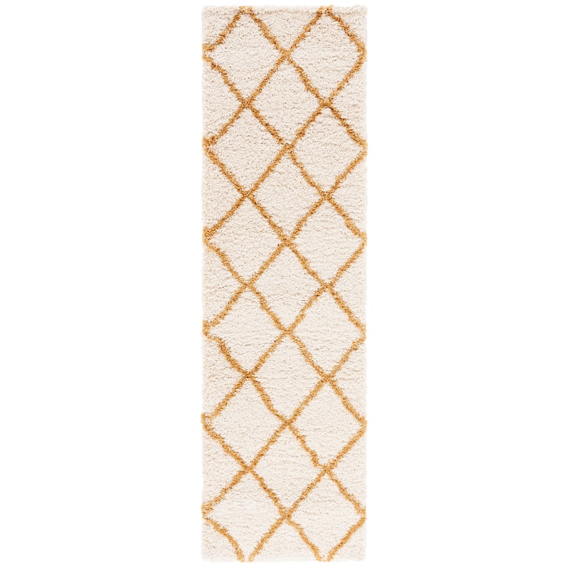 SAFAVIEH Hudson Shag Estella Diamond Trellis 2-inch Thick Rug