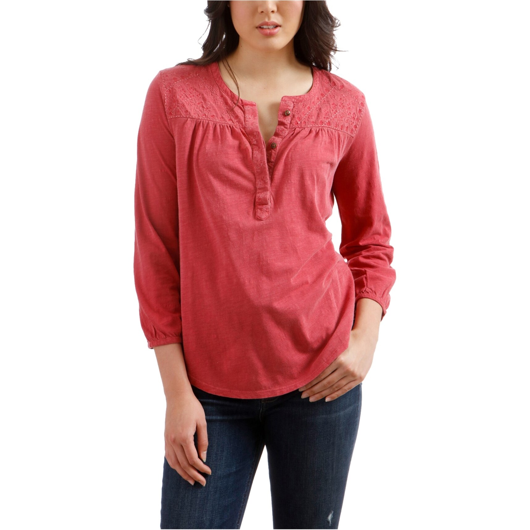 lucky brand red blouse