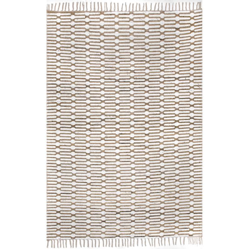 Nuloom Lavena Printed Winged Trellis Jute Area Rug