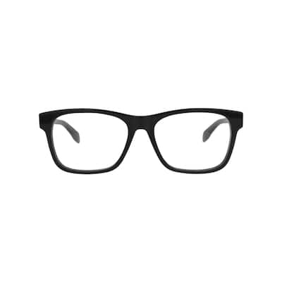 Alexander McQueen Square-Frame Acetate Optical Frames, Transparent Lens, Shiny Black Frame