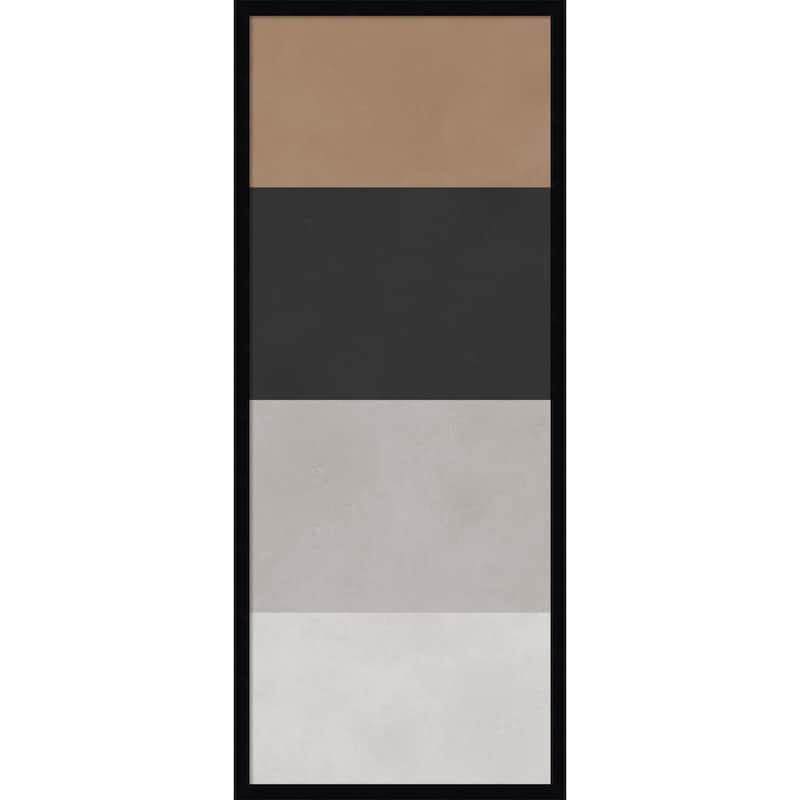 Amanti Art Framed Fabric Pinboard Black and Brown Blocks by Vitor Costa Printed Bulletin Board