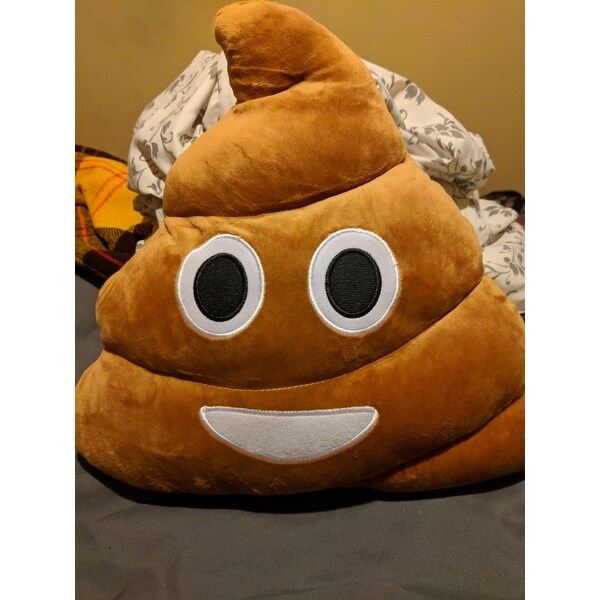 14 x 12 ×3.5 Levinis Cute Poop Throw Pillow Soft Plush Emoticon Cushion Poop Shape Pillow