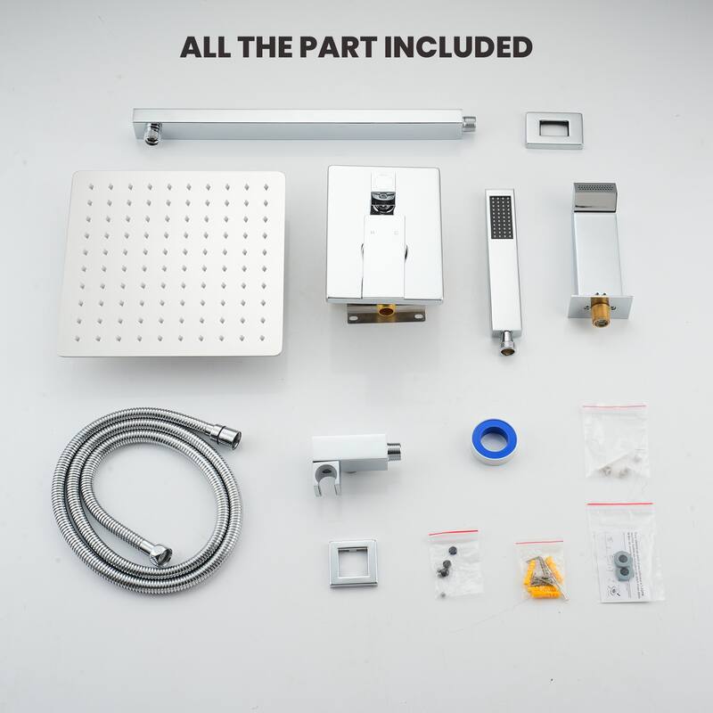 3-function Pressure Balance Shower Set with 10 in Shower Head(Valve Included)