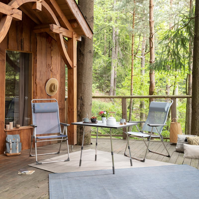 Lafuma Alu Cham XL Multi-Position Folding Armchair - Set of 2