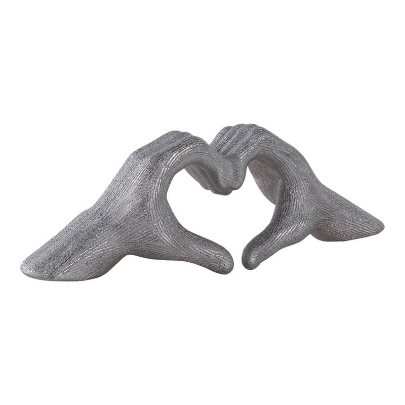 Modern Stone Ceramic Decorative Hand Heart Sculpture