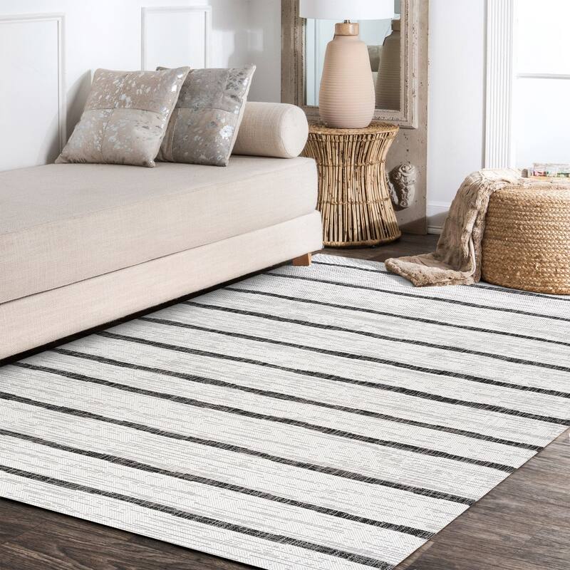 JONATHAN Y Andratx Berber Stripe Indoor/Outdoor Area Rug