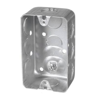 2.375 in. x 1.87 in. x 4 in. Rectangle Galvanized Steel Electrical Receptacle Box American Imaginations