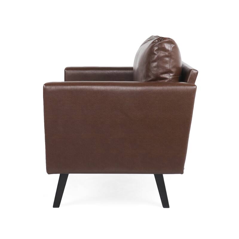 Chandler Faux Leather Club Chair by Christopher Knight Home