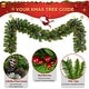 preview thumbnail 5 of 11, Roomfitters Pre Lit Artificial Christmas Tree 4 Piece Set with Garland, Wreath and 2 Entrance Trees Holiday Decoration, Green