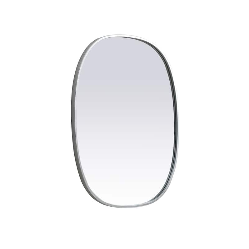 Indigo Home Metal Frame Oval Mirror 24x30 Inch