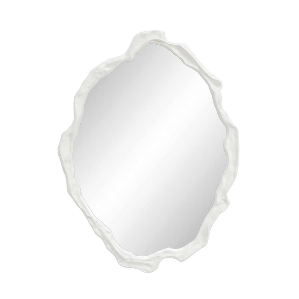 Renwil Tida 40" Tall Irregular Mirror, Matte White