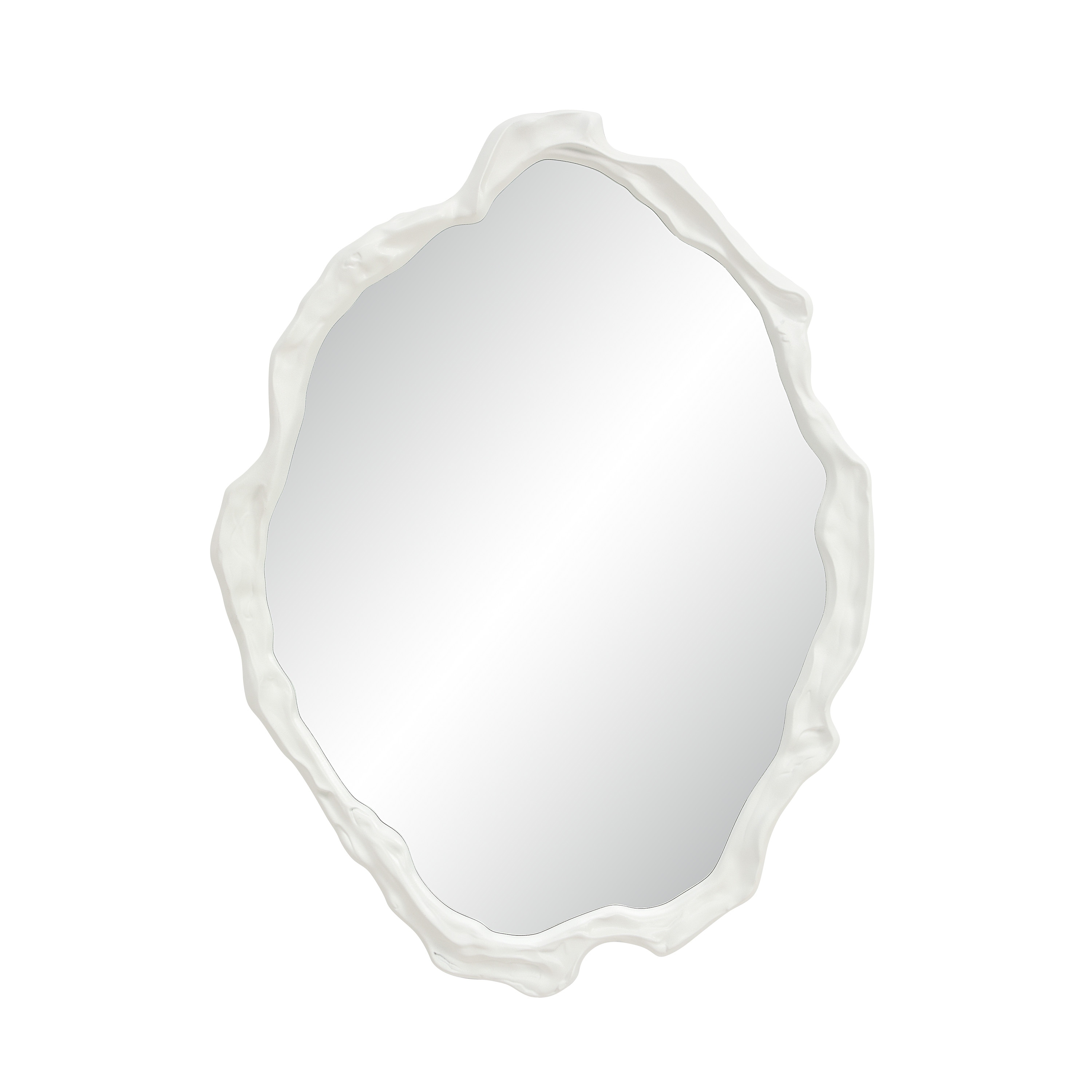 Renwil Tida 40" Tall Irregular Mirror, Matte White