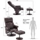 preview thumbnail 23 of 27, MCombo Swivel Recliner with Ottoman, Reclining Chair with Massage, Faux Leather Lounge Chair